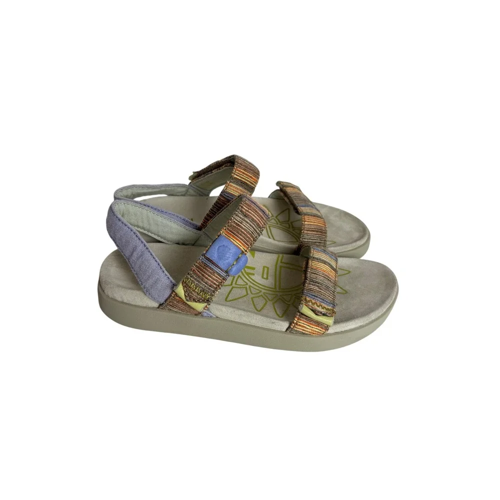 Satorisan Kona Raffia Women Multi-Color Slingback Sandals Size‎ 8 / 39 Boho